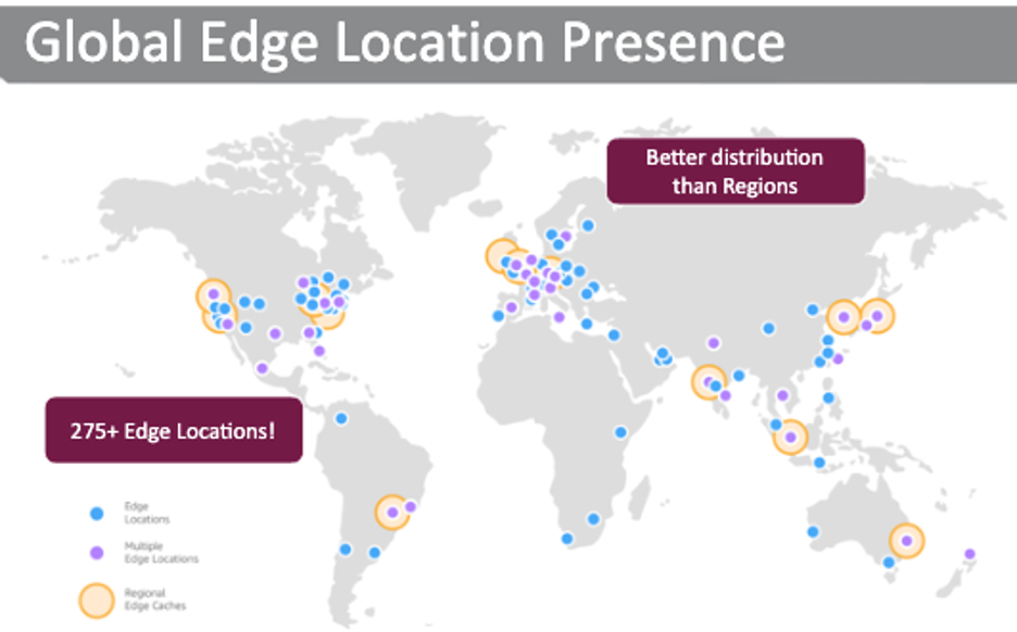 AWS Edge Location Map 2022