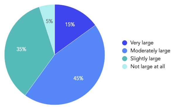 Size of Skills Gap Pie Chart